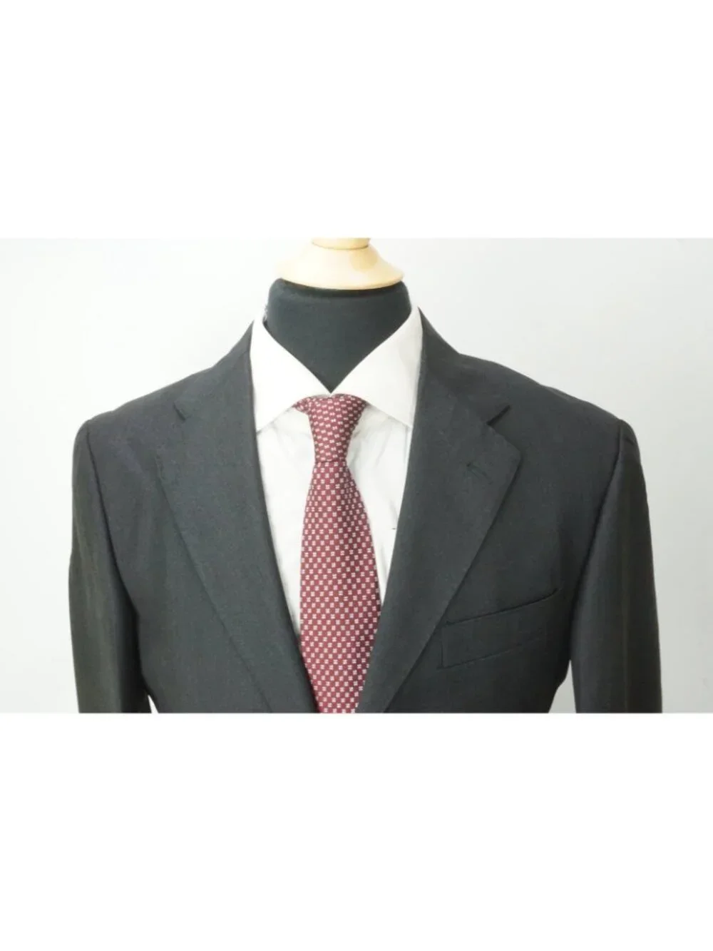 Flannel Bay Charcoal Gray S110s Wool 2 Pc Suit Jacket Pant 38 Brand New